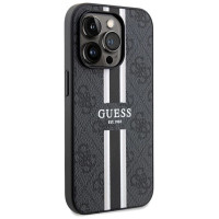 Guess 4G Printed Stripes MagSafe case for iPhone 15 Pro Max - black