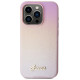 Guess GUHCP15XPSAIRSP iPhone 15 Pro Max 6.7" pink/pink hardcase Saffiano Iridescent Script