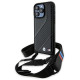 BMW M Edition Carbon Stripe & Strap case for iPhone 15 Pro - black