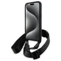 BMW M Edition Carbon Stripe & Strap case for iPhone 15 Pro - black