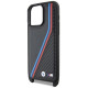 BMW M Edition Carbon Tricolor Lines & Strap case for iPhone 15 Pro Max - black