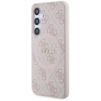 Guess 4G Collection Leather Metal Logo MagSafe Case for Samsung Galaxy S24 - Pink