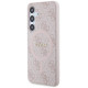 Guess 4G Collection Leather Metal Logo MagSafe Case for Samsung Galaxy S24 - Pink