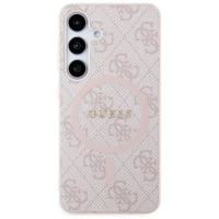 Guess 4G Collection Leather Metal Logo MagSafe Case for Samsung Galaxy S24 - Pink