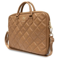 Guess Quilted 4G bag for a 16" laptop - brown