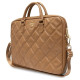 Guess Quilted 4G bag for a 16" laptop - brown