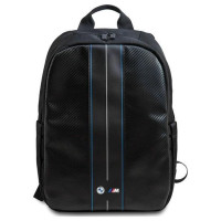 BMW Carbon & Blue Stripe backpack for a 16" laptop - black