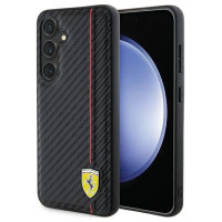Ferrari Carbon Printed Line case for Samsung Galaxy S24+ - black