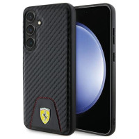 Ferrari Carbon Stitched Bottom case for Samsung Galaxy S24+ - black