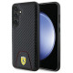 Ferrari Carbon Stitched Bottom case for Samsung Galaxy S24+ - black