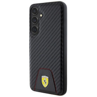 Ferrari Carbon Stitched Bottom case for Samsung Galaxy S24+ - black