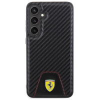 Ferrari Carbon Stitched Bottom case for Samsung Galaxy S24+ - black
