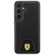 Ferrari Carbon Stitched Bottom case for Samsung Galaxy S24+ - black