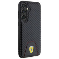 Ferrari Carbon Stitched Bottom case for Samsung Galaxy S24+ - black