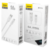 Dudao L2SM USB-A / micro USB 6A cable 1.2 m - white