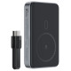 Acefast Powerbank Acefast M10 Magnetic 2x USB-C PD 30W with 15W Inductive Charging and USB-C Cable - Black