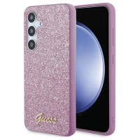 Guess Glitter Script case for Samsung Galaxy S24+ - purple