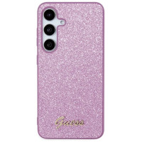Guess Glitter Script case for Samsung Galaxy S24+ - purple