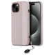 Karl Lagerfeld Saffiano Rhinestones & Charm case for iPhone 15 / 14 / 13 - pink