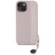 Karl Lagerfeld Saffiano Rhinestones & Charm case for iPhone 15 / 14 / 13 - pink
