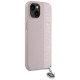 Karl Lagerfeld Saffiano Rhinestones & Charm case for iPhone 15 / 14 / 13 - pink