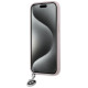 Karl Lagerfeld Saffiano Rhinestones & Charm case for iPhone 15 / 14 / 13 - pink