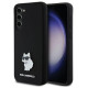 Karl Lagerfeld Silicone Choupette Metal Pin case for Samsung Galaxy S24+ - black