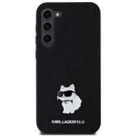 Karl Lagerfeld Silicone Choupette Metal Pin case for Samsung Galaxy S24+ - black