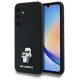 Karl Lagerfeld Silicone Karl&Choupette Metal Pin case for Samsung Galaxy A35 - black