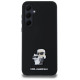 Karl Lagerfeld Silicone Karl&Choupette Metal Pin case for Samsung Galaxy A35 - black