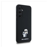 Karl Lagerfeld Silicone Karl&Choupette Metal Pin case for Samsung Galaxy A35 - black