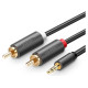 Ugreen AV102 10510 cable 3.5 mm mini jack (male) / 2RCA (male) 2m - gray