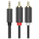 Ugreen AV102 10510 cable 3.5 mm mini jack (male) / 2RCA (male) 2m - gray