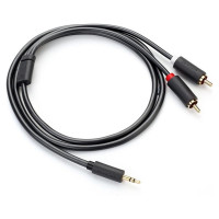 Ugreen AV102 10510 cable 3.5 mm mini jack (male) / 2RCA (male) 2m - gray