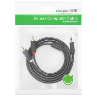 Ugreen AV102 10510 cable 3.5 mm mini jack (male) / 2RCA (male) 2m - gray