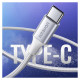 Ugreen US288 60409 USB-A / USB-C QC 3.0 3A 3m cable - white
