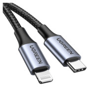 Ugreen US304 60759 Lightning - USB-C 2.0 MFi Cable 1m - Gray