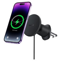 Baseus CW01 car holder for iPhone with 15W inductive charger for air vent - black