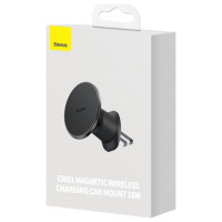 Baseus CW01 car holder for iPhone with 15W inductive charger for air vent - black