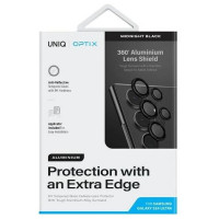 Uniq Optix Aluminum Camera Lens Protector for Samsung Galaxy S24 Ultra camera lens with applicator - black