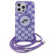 Karl Lagerfeld IML Crossbody Monogram Karl & Choupette Head MagSafe case for iPhone 15 Pro - purple