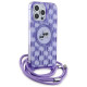 Karl Lagerfeld IML Crossbody Monogram Karl & Choupette Head MagSafe case for iPhone 15 Pro - purple