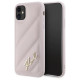 Karl Lagerfeld Diagonal Quilted Script case for iPhone 11 / Xr - pink