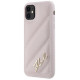 Karl Lagerfeld Diagonal Quilted Script case for iPhone 11 / Xr - pink