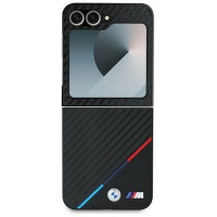 BMW Carbon Tricolor Case for Samsung Galaxy Z Flip 6 - Black