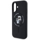 Karl Lagerfeld Silicone Karl&Choupette Heads Ring MagSafe iPhone 16 Case - Black