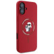 Karl Lagerfeld Silicone Karl&Choupette Heads Ring MagSafe iPhone 16 Case - Red