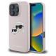Karl Lagerfeld Silicone Case Heads Print MagSafe for iPhone 16 Pro Max - Pink