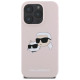 Karl Lagerfeld Silicone Case Heads Print MagSafe for iPhone 16 Pro Max - Pink