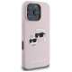 Karl Lagerfeld Silicone Case Heads Print MagSafe for iPhone 16 Pro Max - Pink